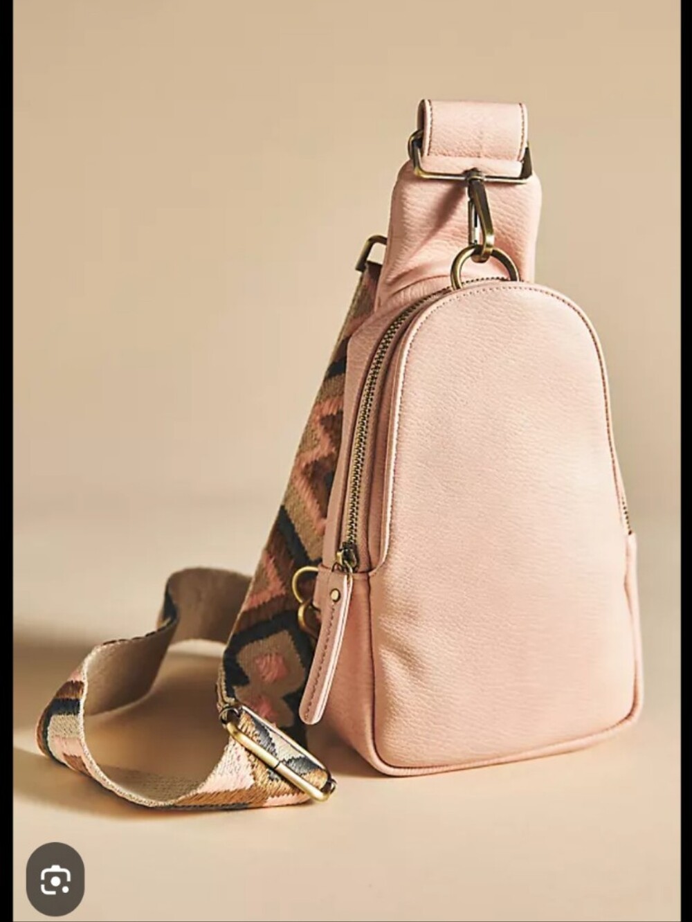 Anthropologie Urban Originals Sling Bag Faux Leather Decorative Strap